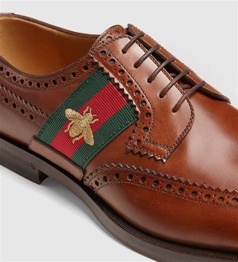 gucci brown leather dress shoes|black Gucci lace up shoes.